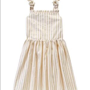 Gymboree White and Gold Metallic Dress